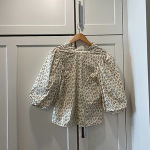 ASOS Floral Print Puff Sleeve Blouse